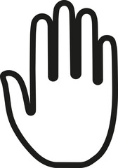 Human hand icon. Vector. Line style. 