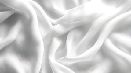 Obraz premium White Fabric Draped in Soft Gentle Waves