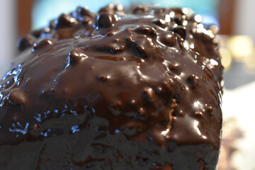Gâteau au chocolat nappage chocolat amande