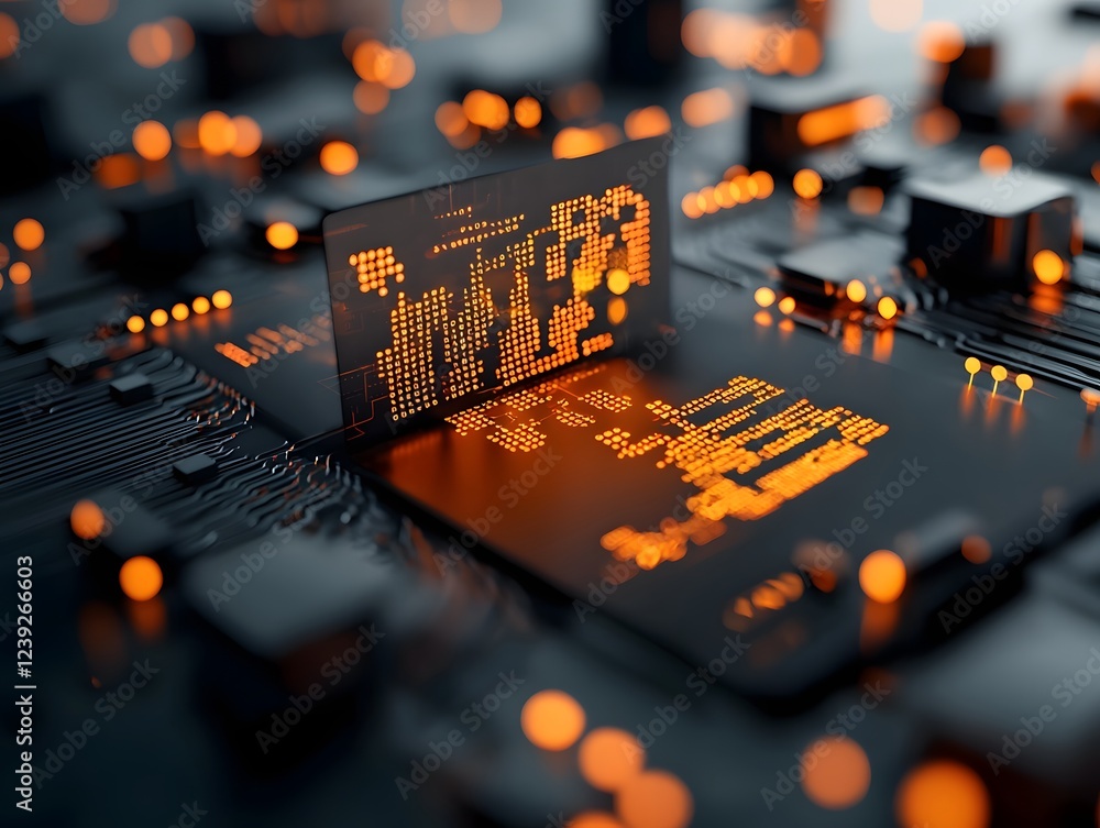 Aufkleber captivating abstract tapestry of shimmering binary information reflecting the perpetual advancements