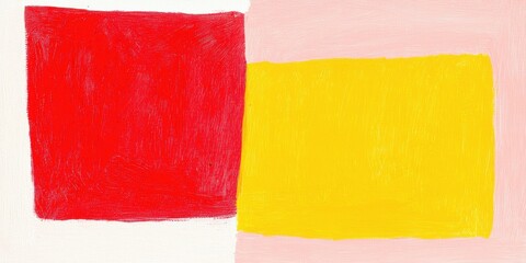 Abstract Block Colors, Overlapping Red And Yellow Rectangles, Modern Geometric Design, Vibrant Art