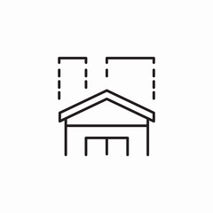 house lined plan icon sign vector