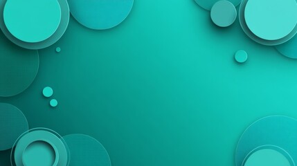 Teal Abstract Background with Layered Circles