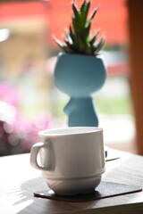 Tasse de café fumant