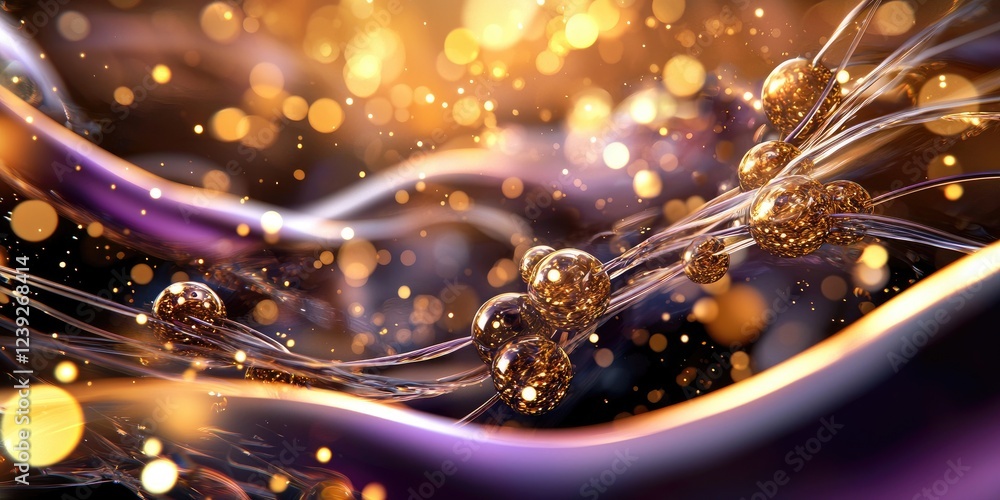 Poster Abstract representation of a quantum computer with swirling data streams, emphasizing immense computational power, set against a neutral background