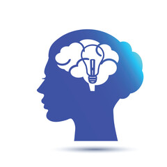 New bright idea in woman head