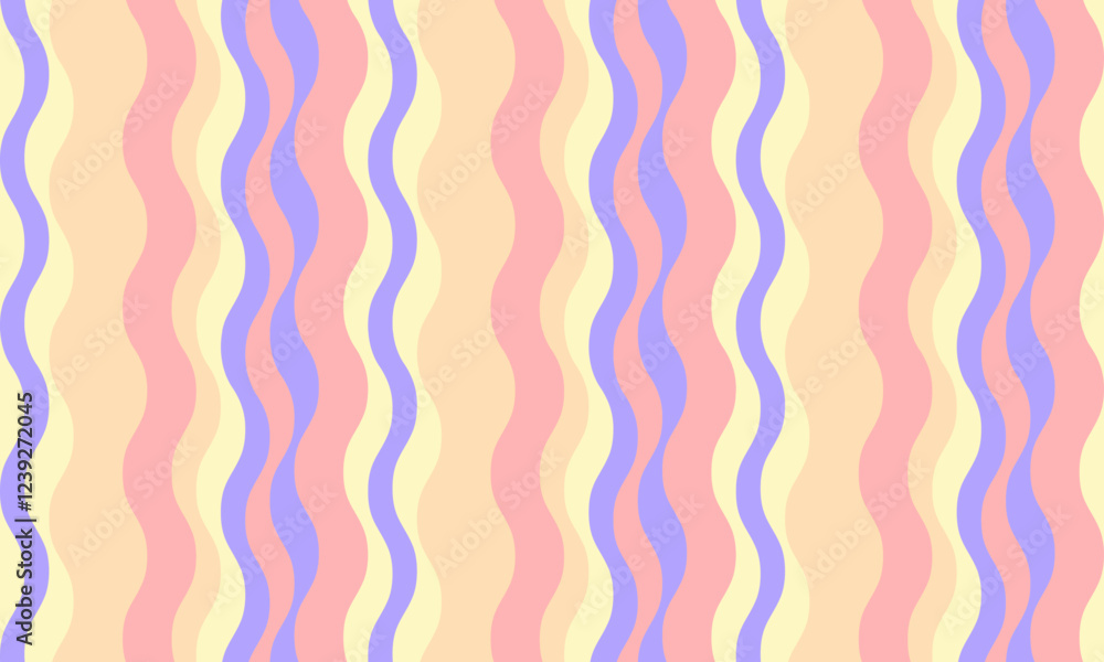 Poster vertical striped design with flowing curves and textured waves. artistic colors blend with simplicit