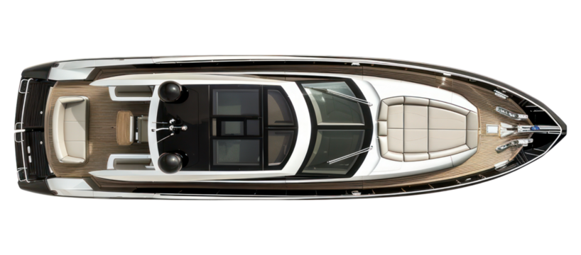 PNG Luxury yacht aerial view