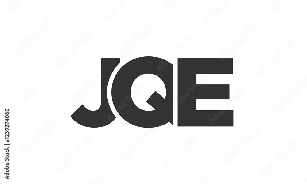 Fototapete jqe logo design template with strong and modern bold text. initial based vector logotype featuring s