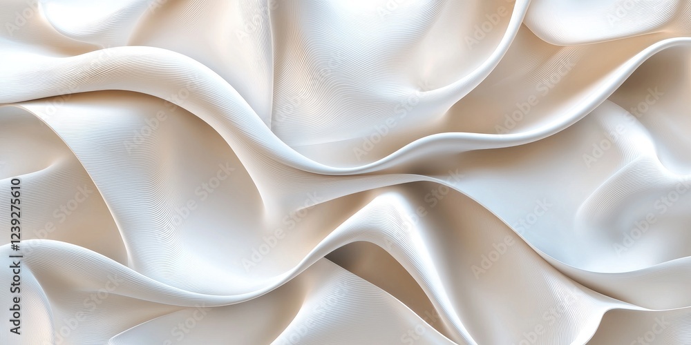 Poster elegant and soft satin fabric draped in beautiful flowing waves highlighting the luxurious texture a