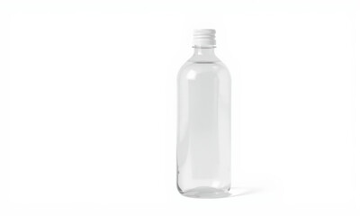 Fototapeta premium Transparent plastic bottle mockup with water, ideal for branding. This versatile design showcases clarity and simplicity, perfect for product presentations