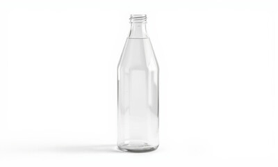 Clear plastic bottle mockup with water, ideal for branding and design projects. Perfect for showcasing beverage concepts and packaging ideas