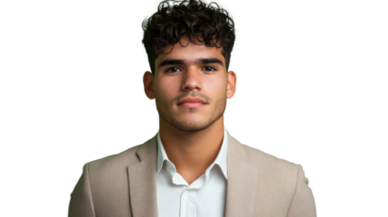 Portrait of confident businessman on transparent background