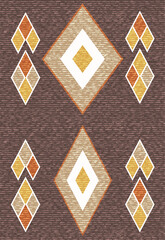 Fototapeta premium Geometrical Carpet Vector modern Pattern with texture and trending colors in high resolution 