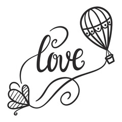 Hand drawn heart isolated. Design element for love concept. Doodle sketch red heart shape.