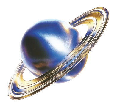 PNG 3d saturn shape icon planet space illustration.