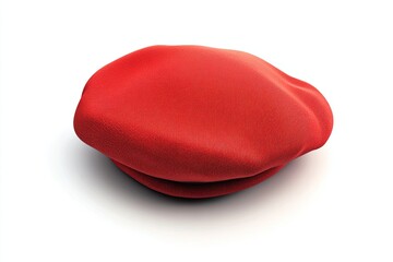 Red cap isolated on white background