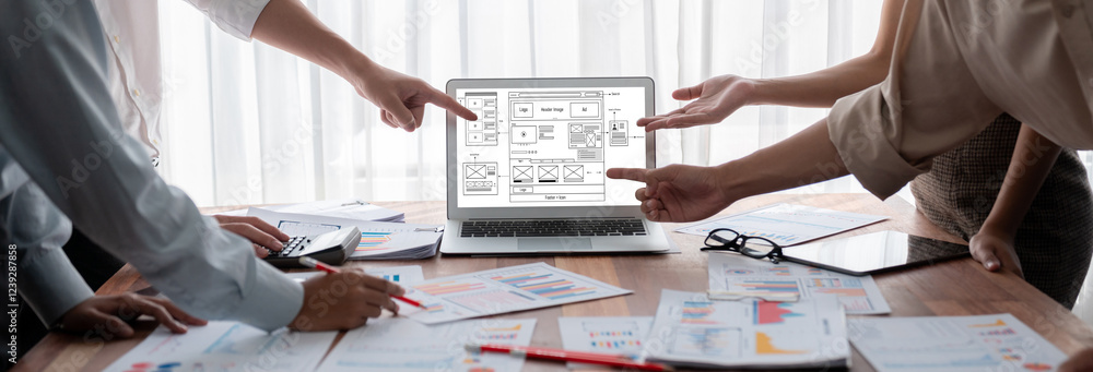 Poster website design software provide brisk template for online retail business and e-commerce