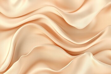 Fototapeta premium Creamy Beige Silk Drape Fabric Texture Background