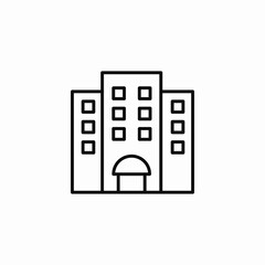 apartment complex icon sign vector