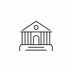 bank building icon sign vector