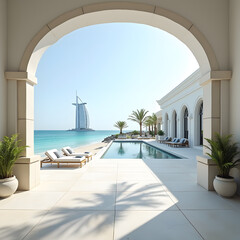 Fototapeta premium luxury swimming pool dubai