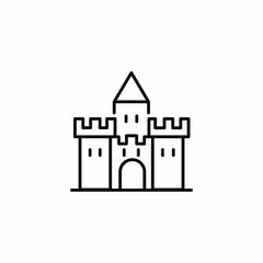 castle building icon sign vector