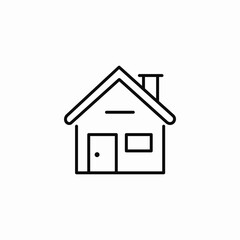 chimney house icon sign vector