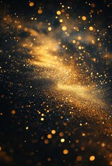 Stunning Gold Sparkle Background with Soft Bokeh Effect for Elegant Designs and Creative Projects in High Resolution