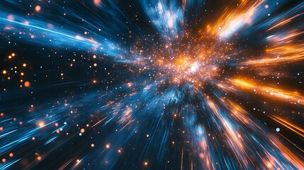 Naklejka premium Night sky filled with luminous firework trails, symbolizing a national celebration for 2025â€™s arrival