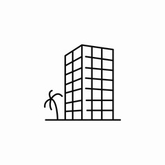 glass building icon sign vector