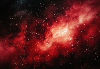 Stunning Red Nebula in Deep Space with Vibrant Stars and Cosmic Dust Creating an Enigmatic Astronomical Landscape for Space Enthusiasts and Creatives