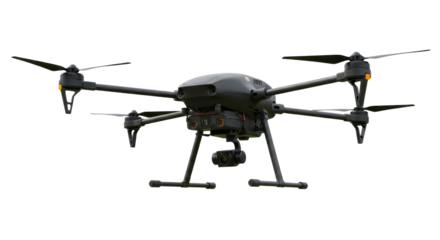 A Modern Black Drone Used for Farm Surveillance
