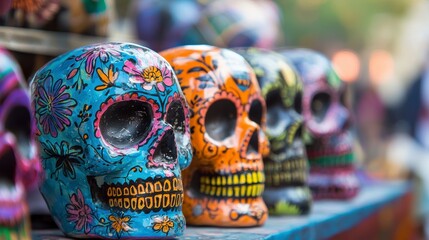 Fototapeta premium Colorful Sugar Skulls 