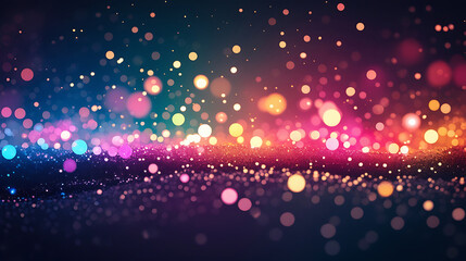 Fototapeta premium Vibrant Abstract Bokeh Lights with Cosmic Gradient