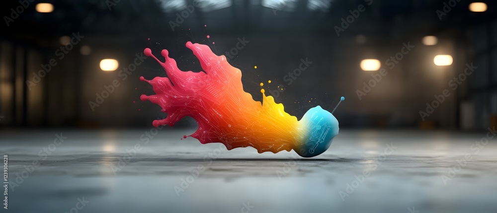 Poster luminous tapestry of digital advancement computational processes weaving a captivating tapestry of i