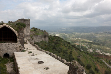 Syria Margat Castle on a cloudy summer day