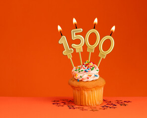 Number of followers or likes - Candle number 1500