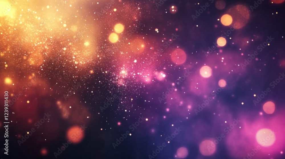 Aufkleber abstract colorful bokeh background with glowing lights