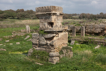Syria Phoenician Temple of Amrit on a cloudy summer day
