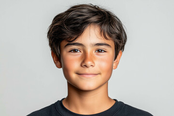 Boy Smiling On A White Background