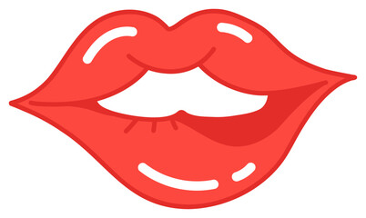 Female sexy Sticker red lips