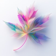 Naklejka premium Colorful Paper Leaf Art
