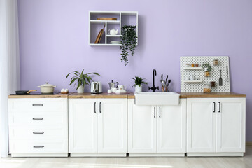 Interior of modern stylish kitchen
