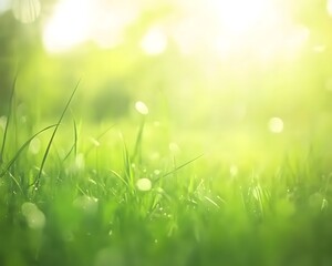 Obraz premium The serene image of a breeze through tall grass fields, bathed in warm, soft light, evokes calm and relaxation. Perfect as a soothing background for inspirational posters or wellness designs.