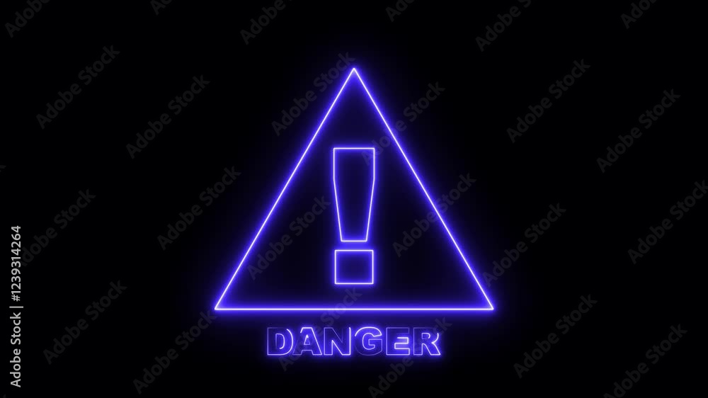 Poster warning sign logo icon animated with warning sign exclamation mark. warning sign logo icon animated 