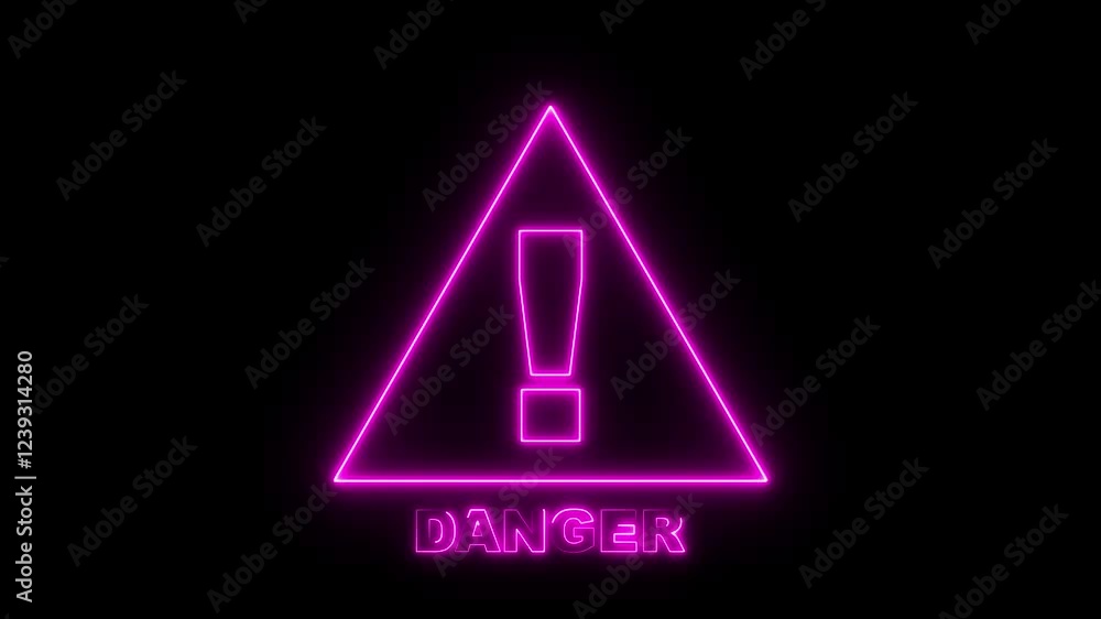 Poster warning sign logo icon animated with warning sign exclamation mark. warning sign logo icon animated 