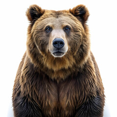 Obraz premium grizzly bear on white background