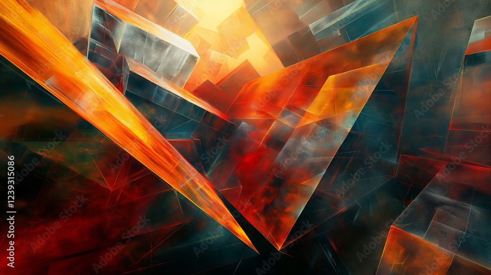 Poster computer screensaver complex geometry synthetic re