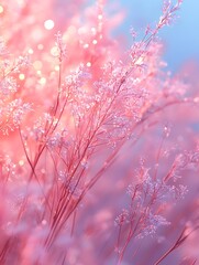 Fototapeta premium The serene image of a breeze through tall grass fields, bathed in warm, soft light, evokes calm and relaxation. Perfect as a soothing background for inspirational posters or wellness designs.